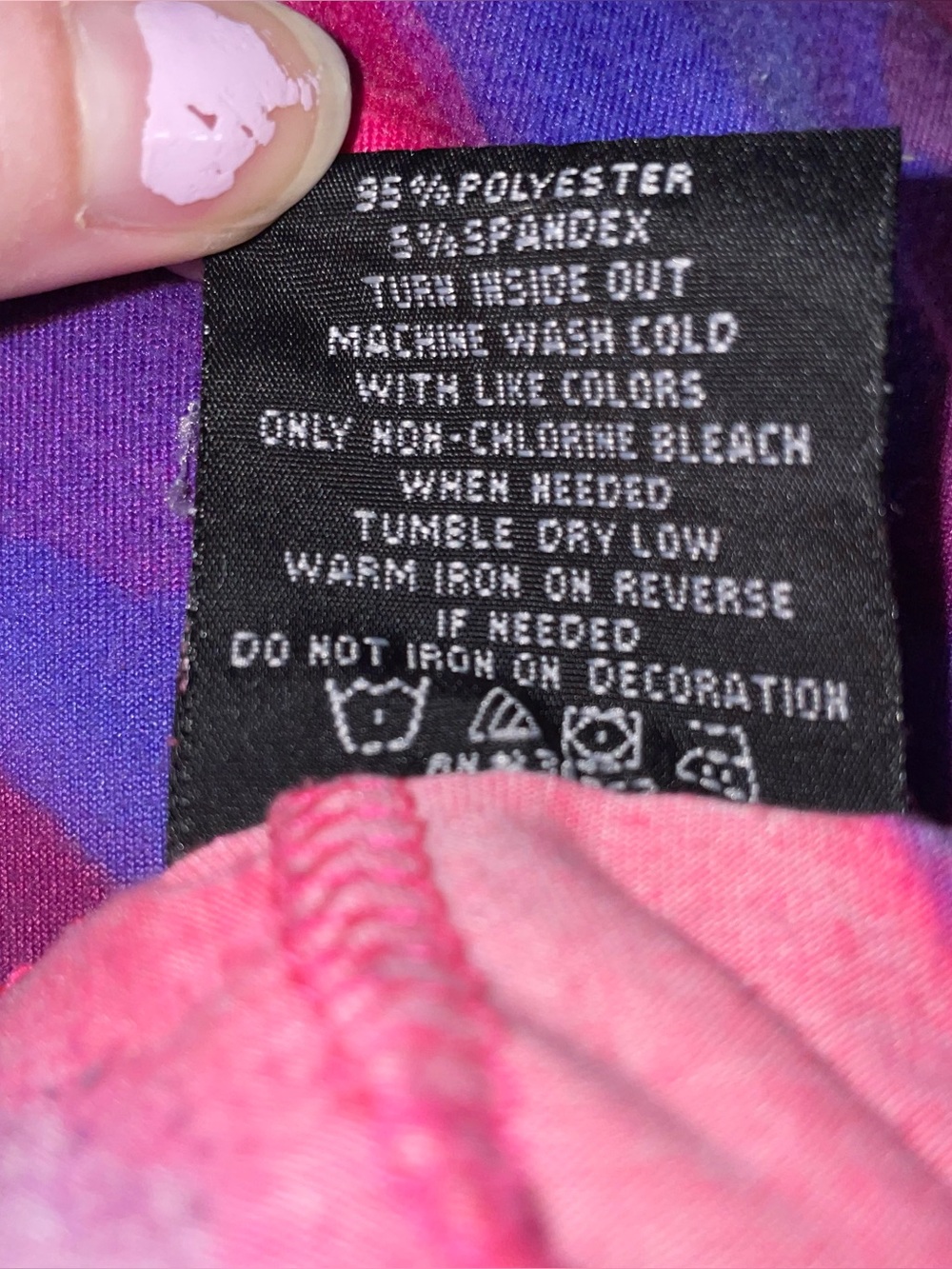Delia’s L Multicolor Drawstring Trippy Swirl Purple Blue Pink Pattern Joggers - Picture 5 of 5